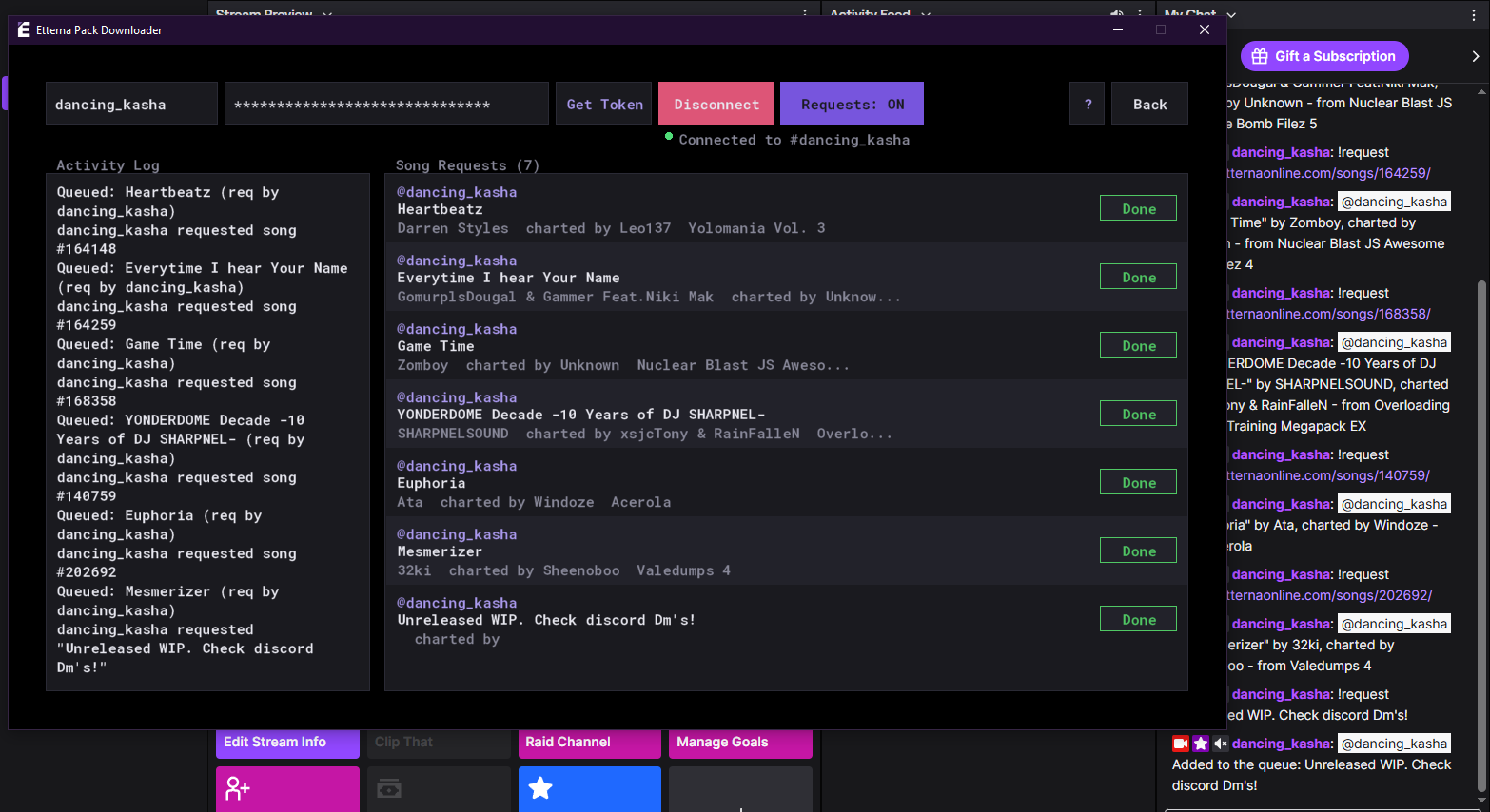 Twitch screen